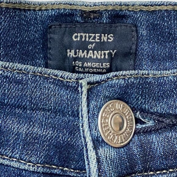 Citizens of Humanity Rocket Crop Mid-Rise Skinny Jeans Blue Size 27 - Picture 7 of 9
